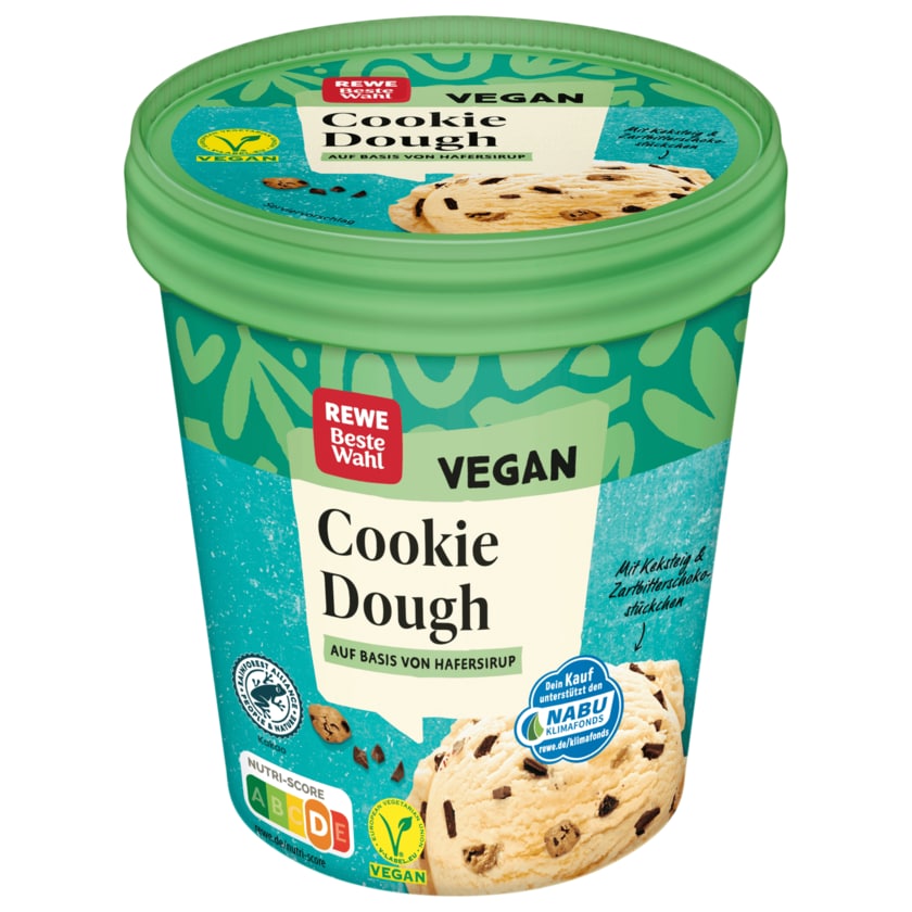 REWE Beste Wahl Eis Cookie Dough vegan 500ml